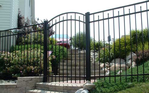 Aluminum and steel fence