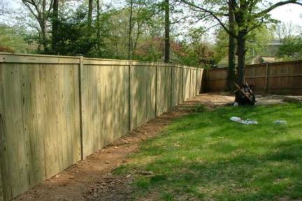 Capped wood fence